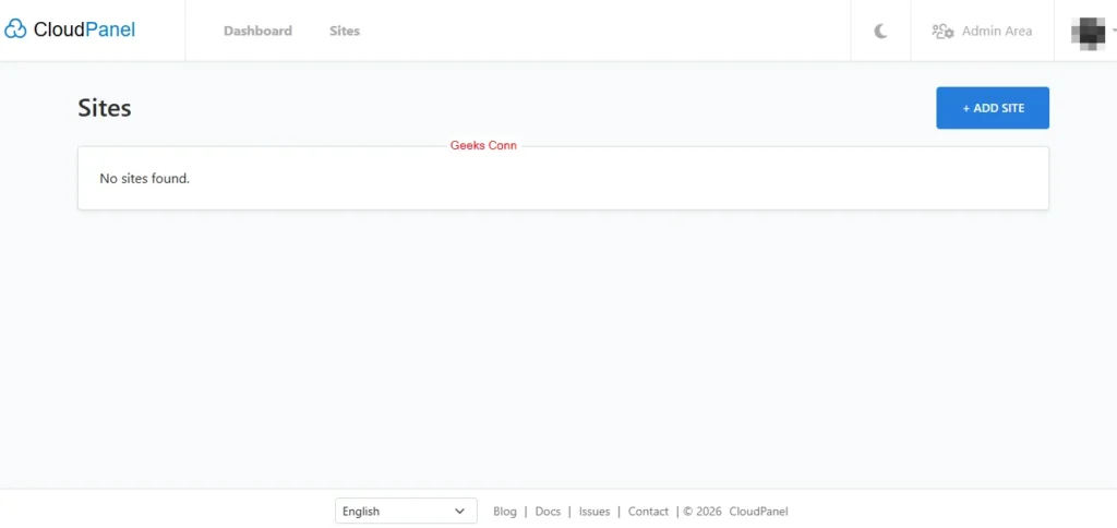 Dashboard CloudPanel