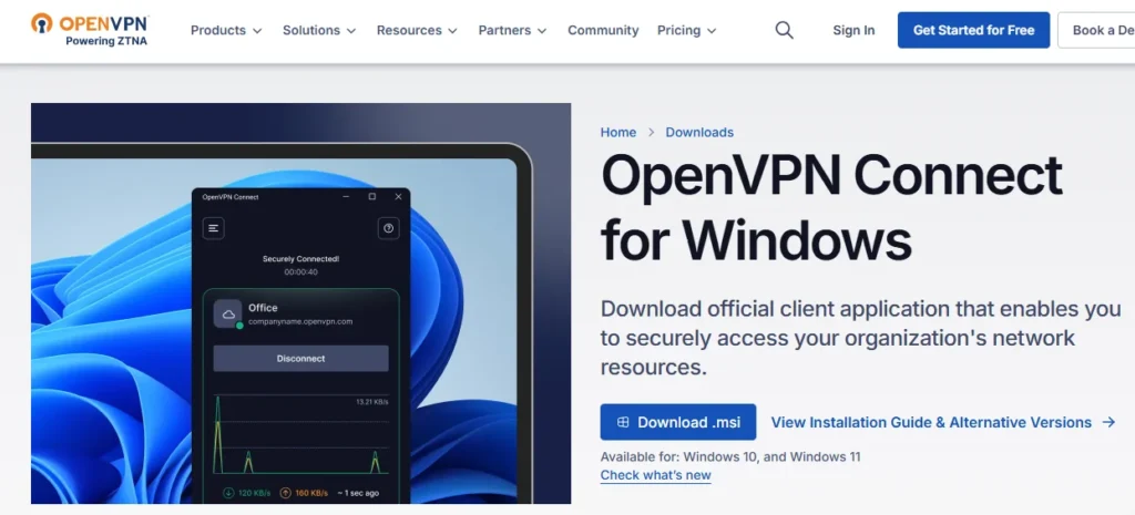 Download OpenVPN Connect Windows