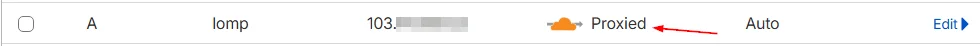 Enable Proxied di DNS Record Subdomain