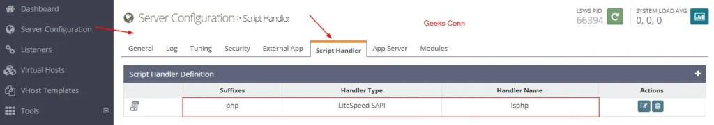 Enable Script Handler LSAPI