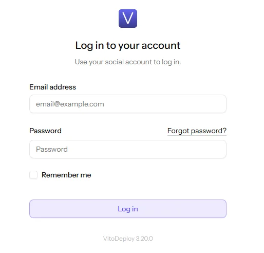 From Login VitoDeploy