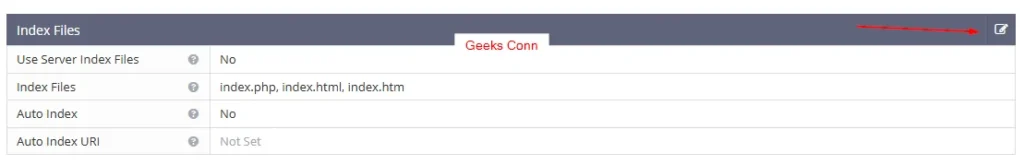 Index File Virtual Hosts