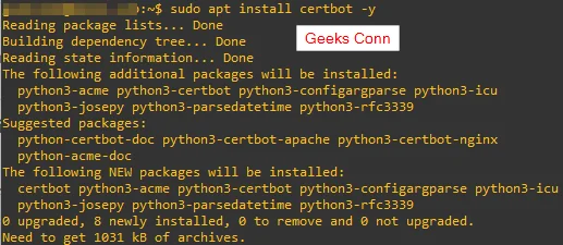 Install Certbot Ubuntu