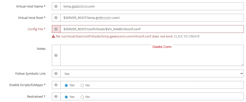 Membuat Virtual Hosts OpenLiteSpeed