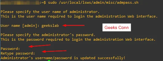 Mengganti Username dan Password Default OpenLiteSpeed