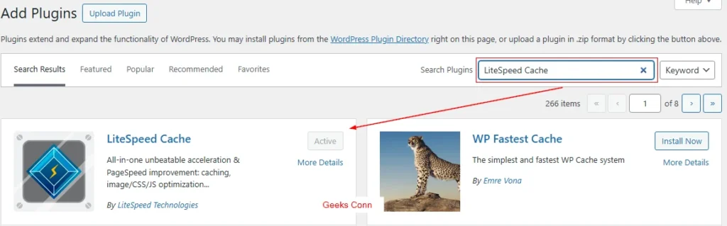 Plugin LiteSpeed Cache WordPress