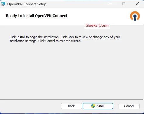 Ready to Install OpenVPN Connect