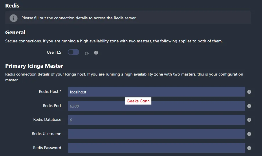 Redis Primary Icinga Master