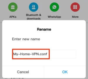 Rename File Configuration WireGuard