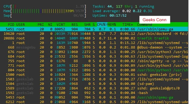 Resource Server Running EasyPanel