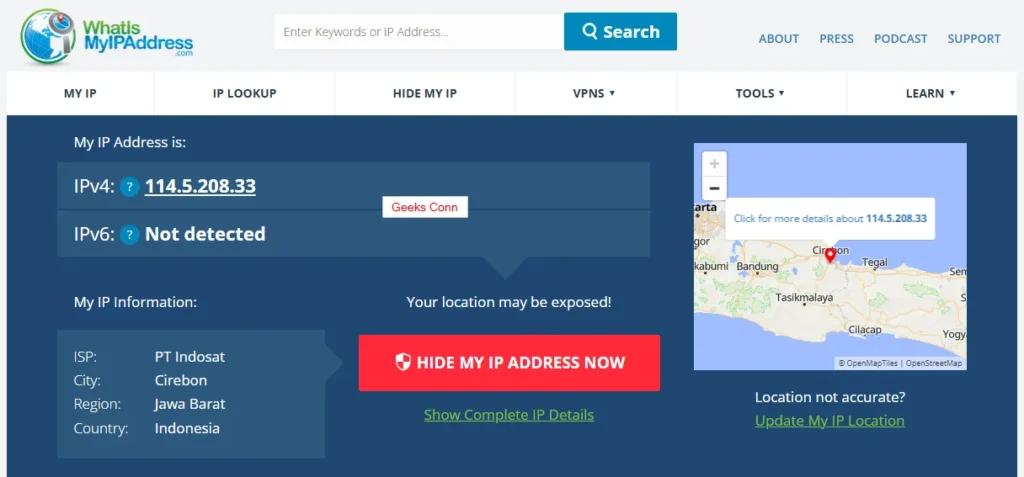 Sebelum Connect OpenVPN Server