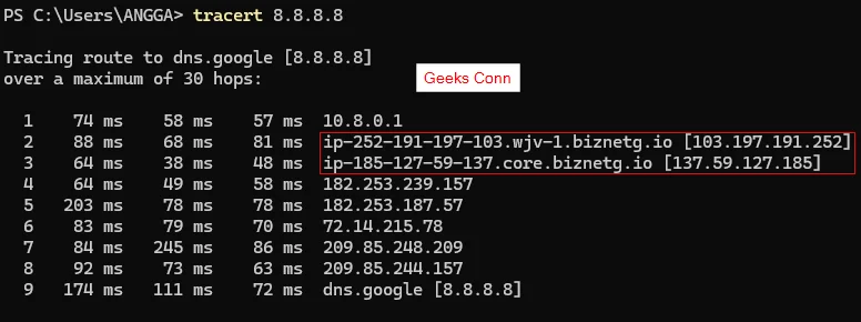 Traffic Lewat Network OpenVPN Server