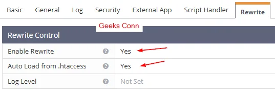 Virtual Hosts Rewrite Control