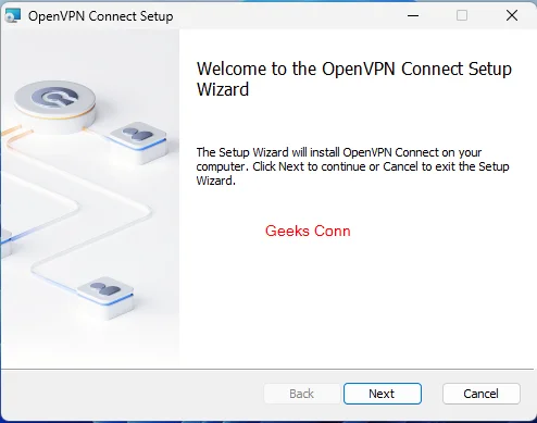 Welcome to the OpenVPN Connect Setup Wizard