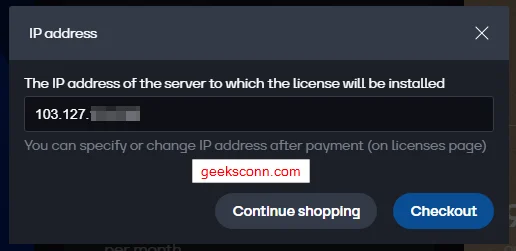 Add IP Address Server License Fastpanel Add IP Address Server License Fastpanel