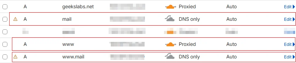 Add Mail DNS Record Cloudflare