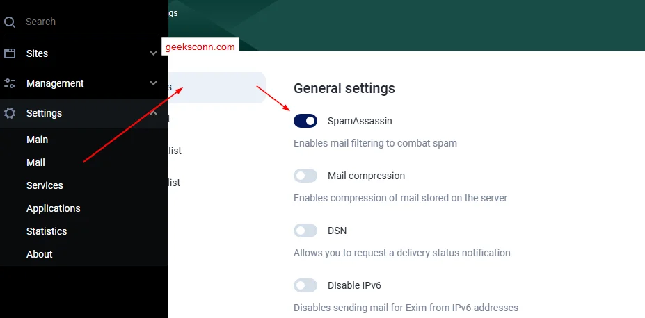 Enable SpamAssassin Fastpanel