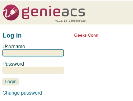 From Login genieacs