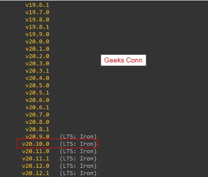 Install Node Js v20.10.0 LTS