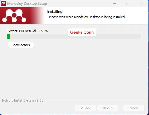 Installing Mendeley Desktop Setup