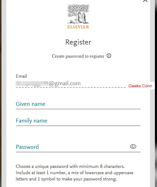 Masukan Given name Family Name dan Password