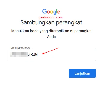 Masukan Kode Backup Fastpanel