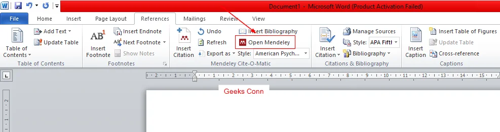Mendeley Include Office Word