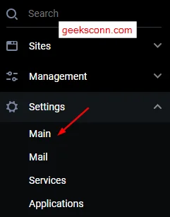 Menu Settings Fastpanel Menu Settings Fastpanel