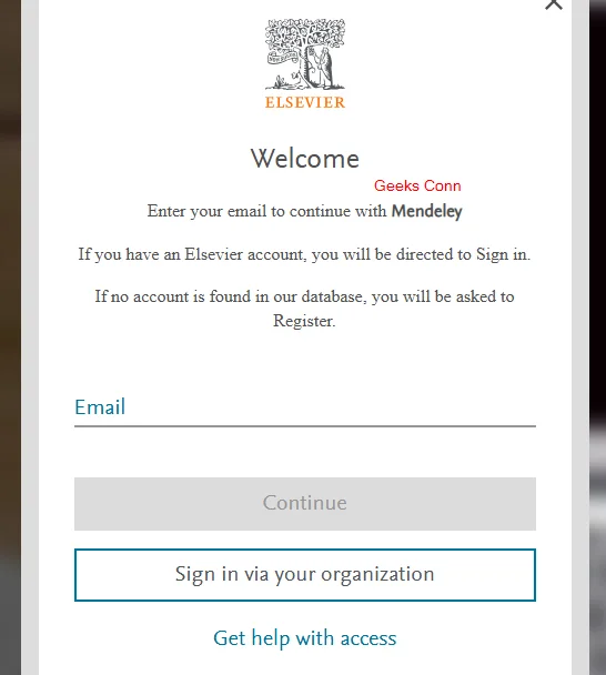 Register Input email Mendeley Desktop
