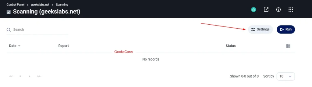 Settings Scanning Settings Scanning