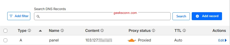Tambahkan DNS Record Domain untuk Fastpanel Tambahkan DNS Record Domain untuk Fastpanel