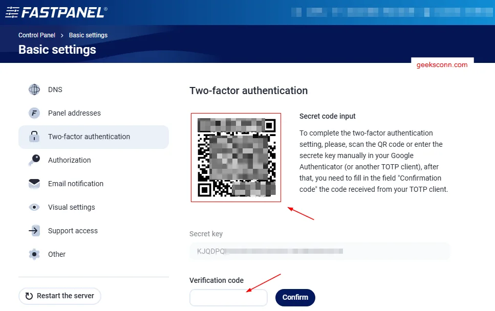 Two Factor Authentication Fastpanel Two Factor Authentication Fastpanel